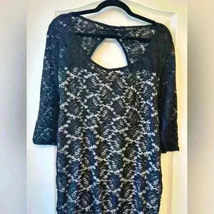 Torrid  - Lace overlaid bodycon dress